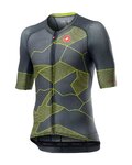 CASTELLI Kolesarski dres s kratkimi rokavi - CLIMBER'S 3.0 - siva/rumena