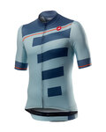 CASTELLI Kolesarski dres s kratkimi rokavi - TROFEO - modra/svetlo modra