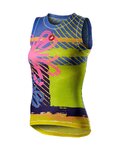 CASTELLI Kolesarska  majica brez rokavov - PRO MESH W LADY - večbarvno/rožnata
