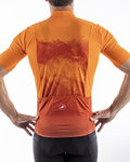 CASTELLI Kolesarski dres s kratkimi rokavi - POLVERE - oranžna