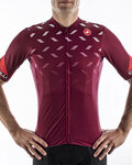 CASTELLI Kolesarski dres s kratkimi rokavi - AVANTI - bordo