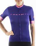 CASTELLI Kolesarski dres s kratkimi rokavi - GRADIENT LADY - rožnata/vijolična
