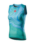 CASTELLI Kolesarska  majica brez rokavov - PRO MESH W LADY - turkizna/modra