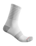 CASTELLI Kolesarske klasične nogavice - SUPERLEGGERA 12 LADY - bela/siva