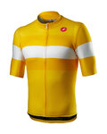 CASTELLI Kolesarski dres s kratkimi rokavi - LA MITICA - rumena/bela
