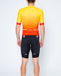 CASTELLI Kolesarski dres kratek rokav in kratke hlače - AERO RACE - rumena/črna