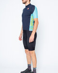 CASTELLI Kolesarski dres kratek rokav in kratke hlače - ENTRATA - črna/modra