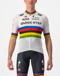 CASTELLI Kolesarski dres s kratkimi rokavi - QUICK-STEP 2022 COMPETIZIONE - mavrično/bela