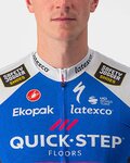 CASTELLI Kolesarski dres s kratkimi rokavi - QUICK-STEP 2022 COMPETIZIONE - modra/bela