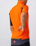CASTELLI Kolesarski dres s kratkimi rokavi - GABBA ROS - oranžna/modra