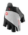 CASTELLI Kolesarske rokavice s kratkimi prsti - ROSSO CORSA PRO V - bela