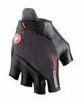 CASTELLI Kolesarske rokavice s kratkimi prsti - ROSSO CORSA PRO V - siva