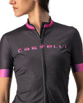 CASTELLI Kolesarski dres s kratkimi rokavi - GRADIENT LADY - antracit