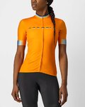 CASTELLI Kolesarski dres s kratkimi rokavi - GRADIENT LADY - oranžna