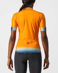 CASTELLI Kolesarski dres s kratkimi rokavi - GRADIENT LADY - oranžna