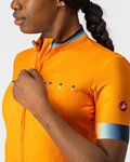 CASTELLI Kolesarski dres s kratkimi rokavi - GRADIENT LADY - oranžna