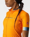 CASTELLI Kolesarski dres s kratkimi rokavi - GRADIENT LADY - oranžna