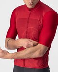 CASTELLI Kolesarski dres s kratkimi rokavi - BAGARRE  - rdeča