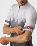 CASTELLI Kolesarski dres s kratkimi rokavi - A TUTTA - bela/siva