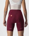 CASTELLI Kolesarske kratke hlače brez naramnic - VELOCISSIMA 3 LADY - bordo