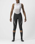 CASTELLI Kolesarske 3/4 hlače brez naramnic - VELOCISSIMA 3 LADY - črna/srebrna