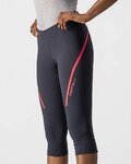 CASTELLI Kolesarske 3/4 hlače brez naramnic - VELOCISSIMA 3 LADY - rožnata/siva