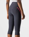 CASTELLI Kolesarske 3/4 hlače brez naramnic - VELOCISSIMA 3 LADY - rožnata/siva