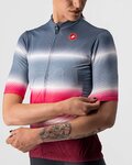 CASTELLI Kolesarski dres s kratkimi rokavi - DOLCE LADY - bordo/modra