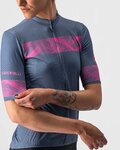 CASTELLI Kolesarski dres s kratkimi rokavi - FENICE LADY - modra/rožnata