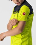 CASTELLI Kolesarski dres s kratkimi rokavi - NEO PROLOGO KIDS - rumena/modra