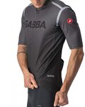 CASTELLI Kolesarski dres s kratkimi rokavi - GABBA ROS SPECIAL - siva