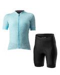 CASTELLI Kolesarski dres kratek rokav in kratke hlače - PROMESSA J. LADY - črna/svetlo modra