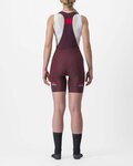 CASTELLI Kolesarske kratke hlače z naramnicami - PRIMA LADY - bordo