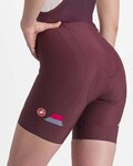 CASTELLI Kolesarske kratke hlače z naramnicami - PRIMA LADY - bordo