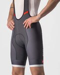 CASTELLI Kolesarske kratke hlače z naramnicami - COMPETIZION KIT - siva