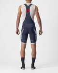CASTELLI Kolesarske kratke hlače z naramnicami - COMPETIZIONE KIT - srebrna/modra