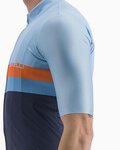 CASTELLI Kolesarski dres s kratkimi rokavi - A BLOCCO - modra/oranžna