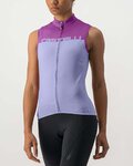 CASTELLI Kolesarski dres brez rokavov - VELOCISSIMA LADY - vijolična