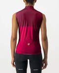 CASTELLI Kolesarski dres brez rokavov - VELOCISSIMA LADY - bordo/rdeča