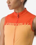 CASTELLI Kolesarski dres brez rokavov - VELOCISSIMA LADY - oranžna