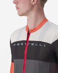 CASTELLI Kolesarski dres s kratkimi rokavi - SEZIONE - siva/črna/oranžna