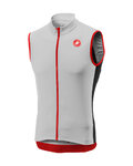 CASTELLI Kolesarski dres brez rokavov - ENTRATA 3.0 - rdeča/bela