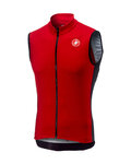 CASTELLI Kolesarski dres brez rokavov - ENTRATA 3.0 - rdeča/črna