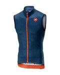 CASTELLI Kolesarski dres brez rokavov - ENTRATA 3.0 - modra/oranžna