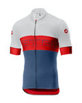 CASTELLI Kolesarski dres s kratkimi rokavi - PROLOGO VI - modra/rdeča/bela