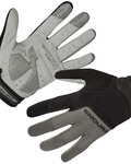 Kolesarske  rokavice z dolgimi prsti - HUMMVEE PLUS II - črna/siva