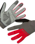 Kolesarske  rokavice z dolgimi prsti - HUMMVEE PLUS II - siva/rdeča