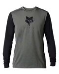 FOX Kolesarski dres z dolgimi rokavi poletni - RANGER TRU DRI - siva/črna