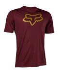 FOX Kolesarski dres s kratkimi rokavi - RANGER - bordo