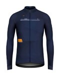 GOBIK Kolesarski dres z dolgimi rokavi zimski - SUPERCOBBLE - modra
